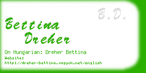 bettina dreher business card